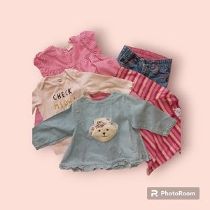 5 Pc. 12-Month Baby Girl Fall to Spring Clothing Lot in VGC